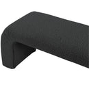  Color_Black -- Meridian Niagara Boucle Fabric Upholstered Bench IMAGE 5