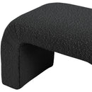  Color_Black -- Meridian Niagara Boucle Fabric Upholstered Bench IMAGE 6