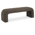  Color_Brown -- Niagara Brown Boucle Fabric Upholstered Bench IMAGE 1