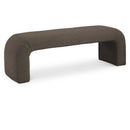  Color_Brown -- Niagara Brown Boucle Fabric Upholstered Bench IMAGE 1