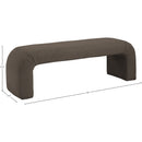  Color_Brown -- Niagara Brown Boucle Fabric Upholstered Bench IMAGE 7