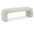  Color_Cream -- Niagara Cream Boucle Fabric Upholstered Bench IMAGE 1
