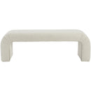  Color_Cream -- Niagara Cream Boucle Fabric Upholstered Bench IMAGE 3