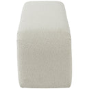 Meridian Niagara Cream Boucle Fabric Bench IMAGE 4