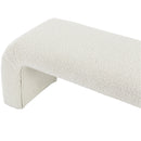  Color_Cream -- Niagara Cream Boucle Fabric Upholstered Bench IMAGE 5