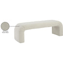  Color_Cream -- Niagara Cream Boucle Fabric Upholstered Bench IMAGE 8
