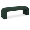  Color_Green -- Niagara Green Boucle Fabric Upholstered Bench IMAGE 1