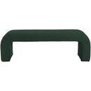 Color_Green -- Niagara Green Boucle Fabric Upholstered Bench IMAGE 3