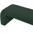  Color_Green -- Niagara Green Boucle Fabric Upholstered Bench IMAGE 5