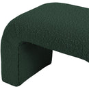Meridian Niagara Green Boucle Fabric Bench IMAGE 6