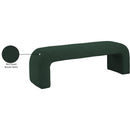  Color_Green -- Niagara Green Boucle Fabric Upholstered Bench IMAGE 8