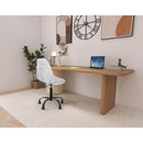  Meridian Clarion Black Lucite Seat And Metal Base Office Chair IMAGE 2