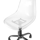  Meridian Clarion Black Lucite Seat And Metal Base Office Chair IMAGE 6