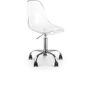  Meridian Clarion Chrome Lucite Seat And Metal Base Office Chair IMAGE 1