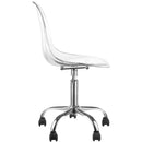  Meridian Clarion Chrome Lucite Seat And Metal Base Office Chair IMAGE 5