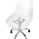  Meridian Clarion Chrome Lucite Seat And Metal Base Office Chair IMAGE 6