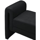  Color_Black -- Meridian Sloan Velvet Upholstered Bench IMAGE 5
