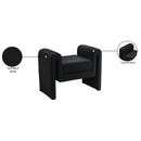  Color_Black -- Meridian Sloan Velvet Upholstered Bench IMAGE 7