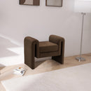  Color_Brown -- Sloan Brown Velvet Upholstered Bench IMAGE 2