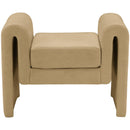  Color_Camel -- Sloan Camel Velvet Upholstered Bench IMAGE 3