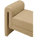 Color_Camel -- Sloan Camel Velvet Upholstered Bench IMAGE 5