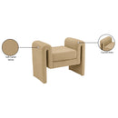  Color_Camel -- Sloan Camel Velvet Upholstered Bench IMAGE 7
