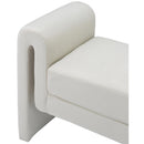 Color_Cream -- Sloan Cream Velvet Upholstered Bench IMAGE 5