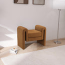  Color_Saddle -- Sloan Saddle Velvet Upholstered Bench IMAGE 2