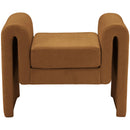  Color_Saddle -- Sloan Saddle Velvet Upholstered Bench IMAGE 3
