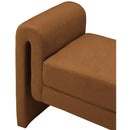 Meridian Sloan Saddle Velvet Bench IMAGE 5