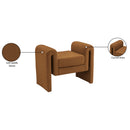  Color_Saddle -- Sloan Saddle Velvet Upholstered Bench IMAGE 7