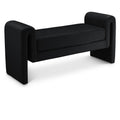  Color_Black -- Meridian Sloan Velvet Upholstered Bench IMAGE 1