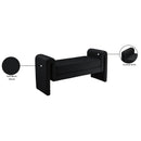 Meridian Sloan Black Velvet Bench IMAGE 7