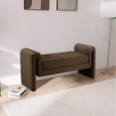 Meridian Sloan Brown Velvet Bench IMAGE 2