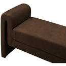  Color_Brown -- Sloan Brown Velvet Upholstered Bench IMAGE 5