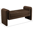  Color_Brown -- Sloan Brown Velvet Upholstered Bench IMAGE 6