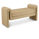  Color_Camel -- Sloan Camel Velvet Upholstered Bench IMAGE 1