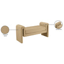  Color_Camel -- Sloan Camel Velvet Upholstered Bench IMAGE 7