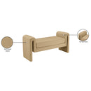 Meridian Sloan Camel Velvet Bench IMAGE 7