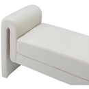  Color_Cream -- Sloan Cream Velvet Upholstered Bench IMAGE 5