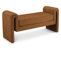  Color_Saddle -- Sloan Saddle Velvet Upholstered Bench IMAGE 1