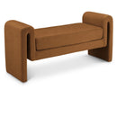  Color_Saddle -- Sloan Saddle Velvet Upholstered Bench IMAGE 1