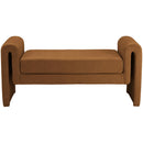 Meridian Sloan Saddle Velvet Bench IMAGE 3
