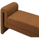  Color_Saddle -- Sloan Saddle Velvet Upholstered Bench IMAGE 5