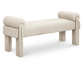  Color_Beige -- Meridian Stefano Fabric Upholstered Bench IMAGE 1