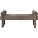  Color_Brown -- Stefano Brown Fabric Upholstered Bench IMAGE 3