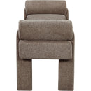  Color_Brown -- Stefano Brown Fabric Upholstered Bench IMAGE 4