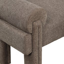  Color_Brown -- Stefano Brown Fabric Upholstered Bench IMAGE 5