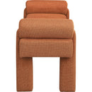  Color_Cognac -- Stefano Cognac Fabric Upholstered Bench IMAGE 4