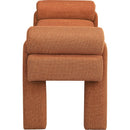 Meridian Stefano Cognac Polyester Fabric Bench IMAGE 4